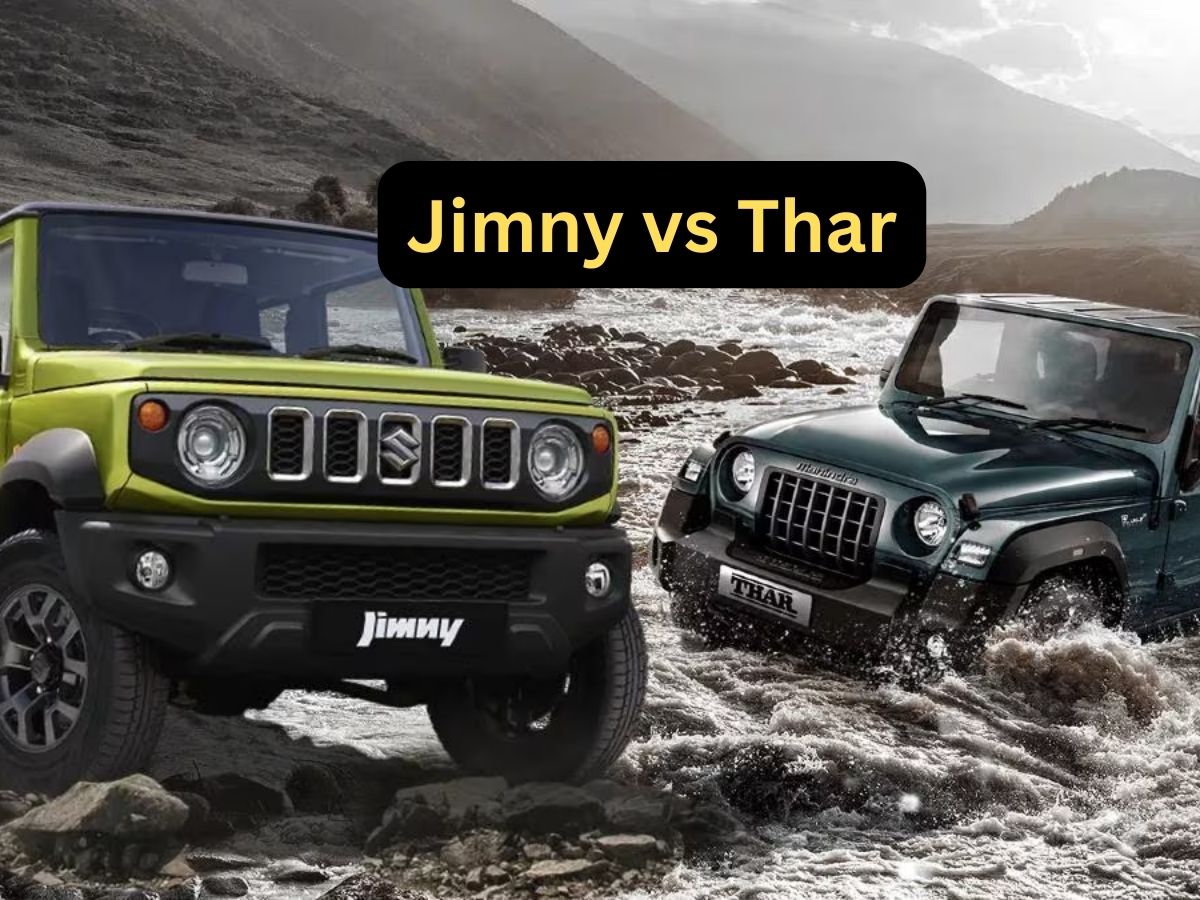 Compare prices of Maruti Suzuki Jimny and Mahindra Thar across all variants in 15 words.