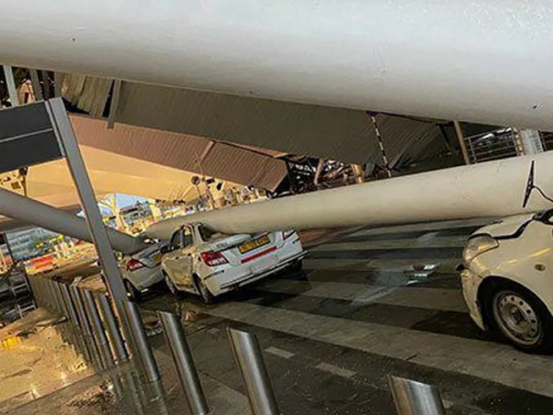 Delhi Flight Cancelled Until Further Notice. Heavy Damage at Airport Reported.