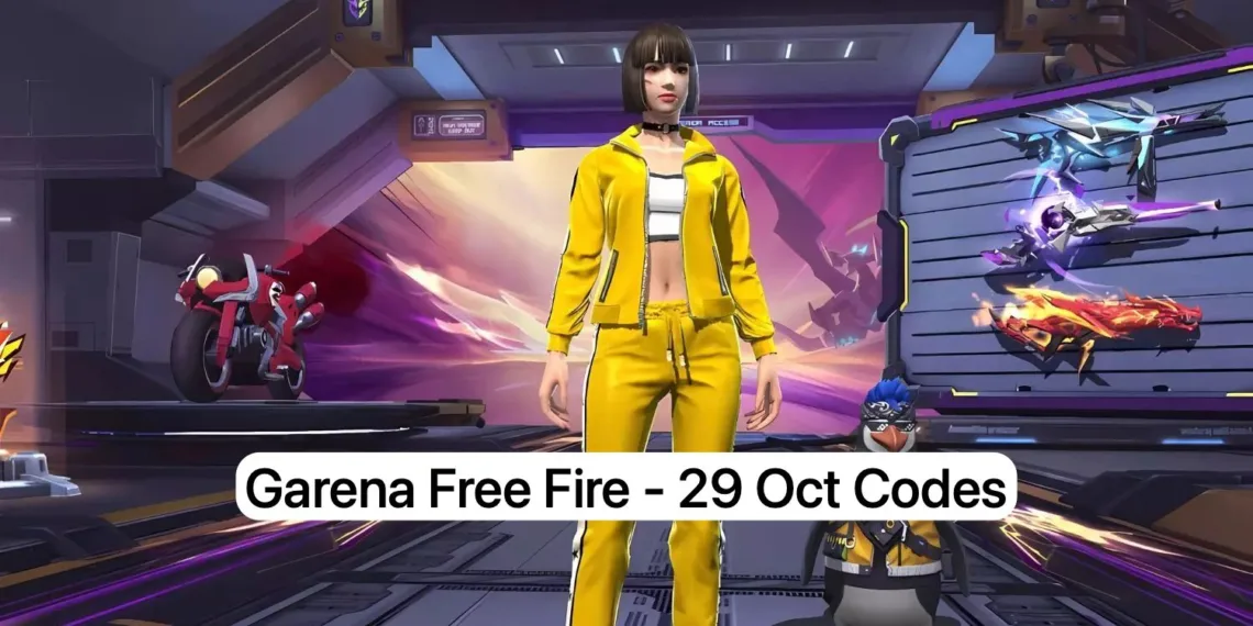 Garena Free Fire Codes 29 Oct